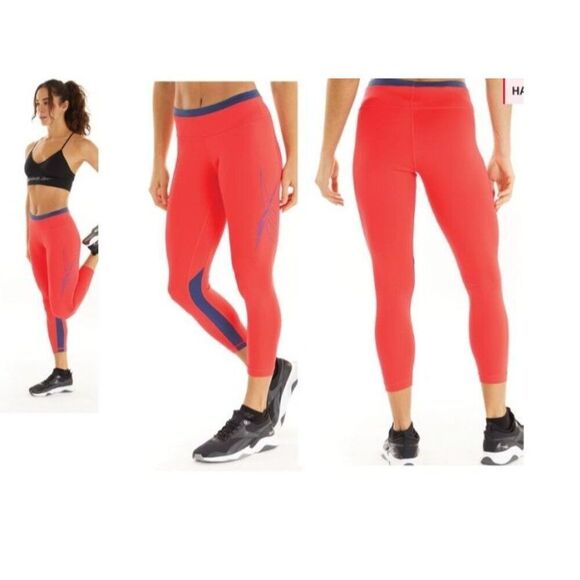 Reebok Womens Workout Ready Speedwick Big Logo Leggings,  Dynamic Red, XS - Picture 2 of 10